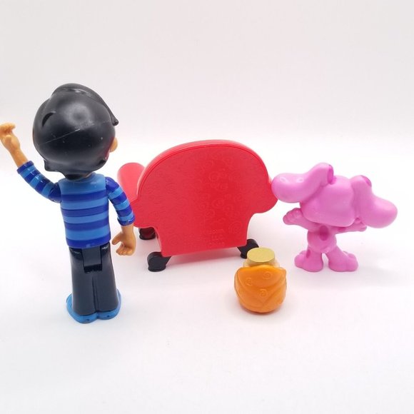 Blues Clues Toy Figures Lot Josh Magenta Thinking Chair Paprika Viacom Pink Dog - Picture 4 of 9